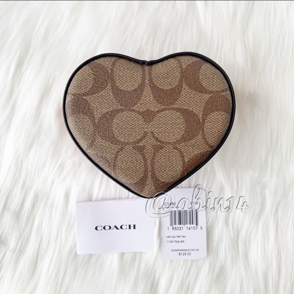 NWT Coach Signature Canvas and Leather Trinket Box - Picture 7 of 10